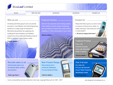 Blueleaf Limited Website Design